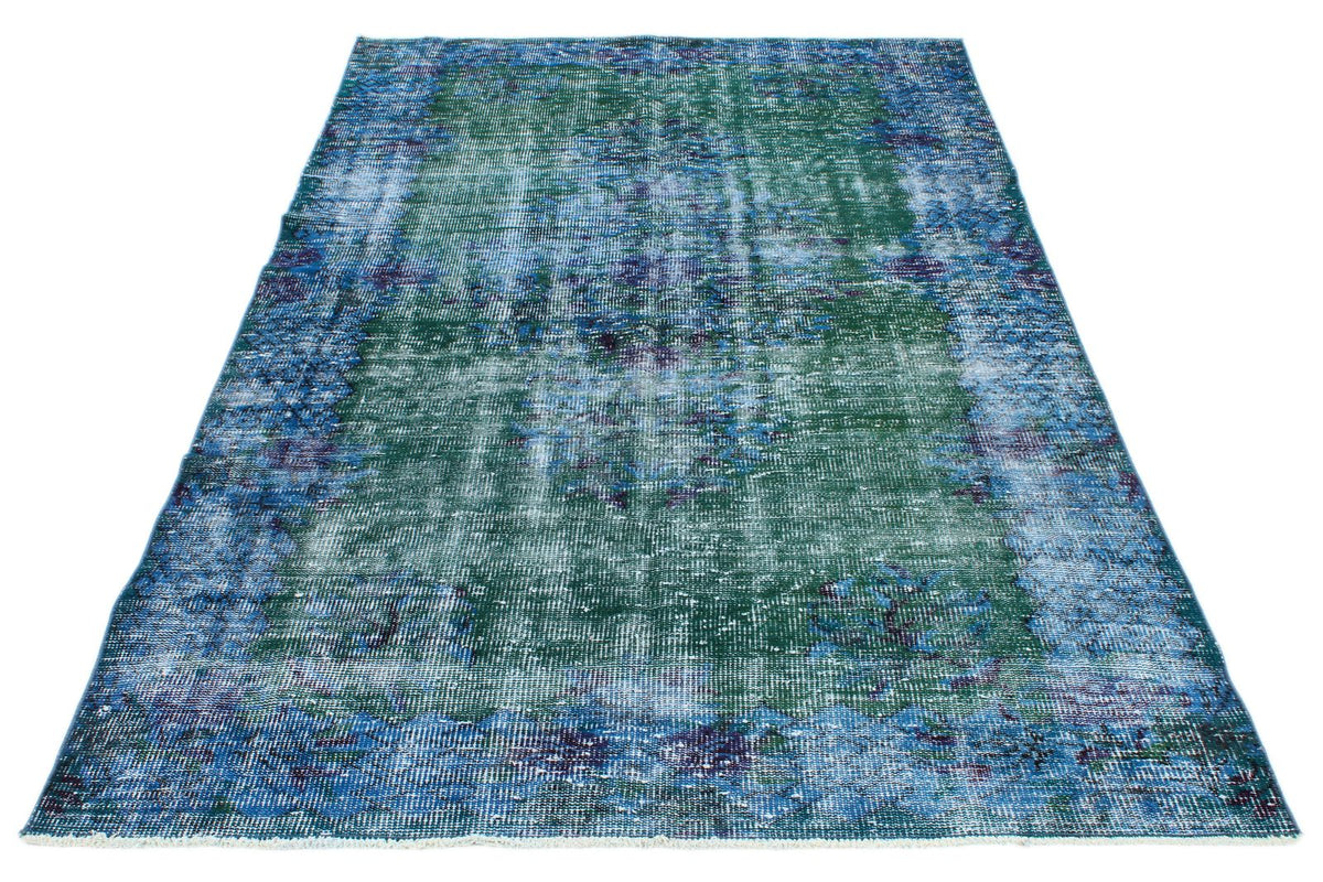 5x9 Blue and Green Modern Contemporary Rug