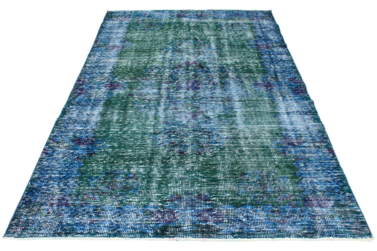 5x9 Blue and Green Modern Contemporary Rug