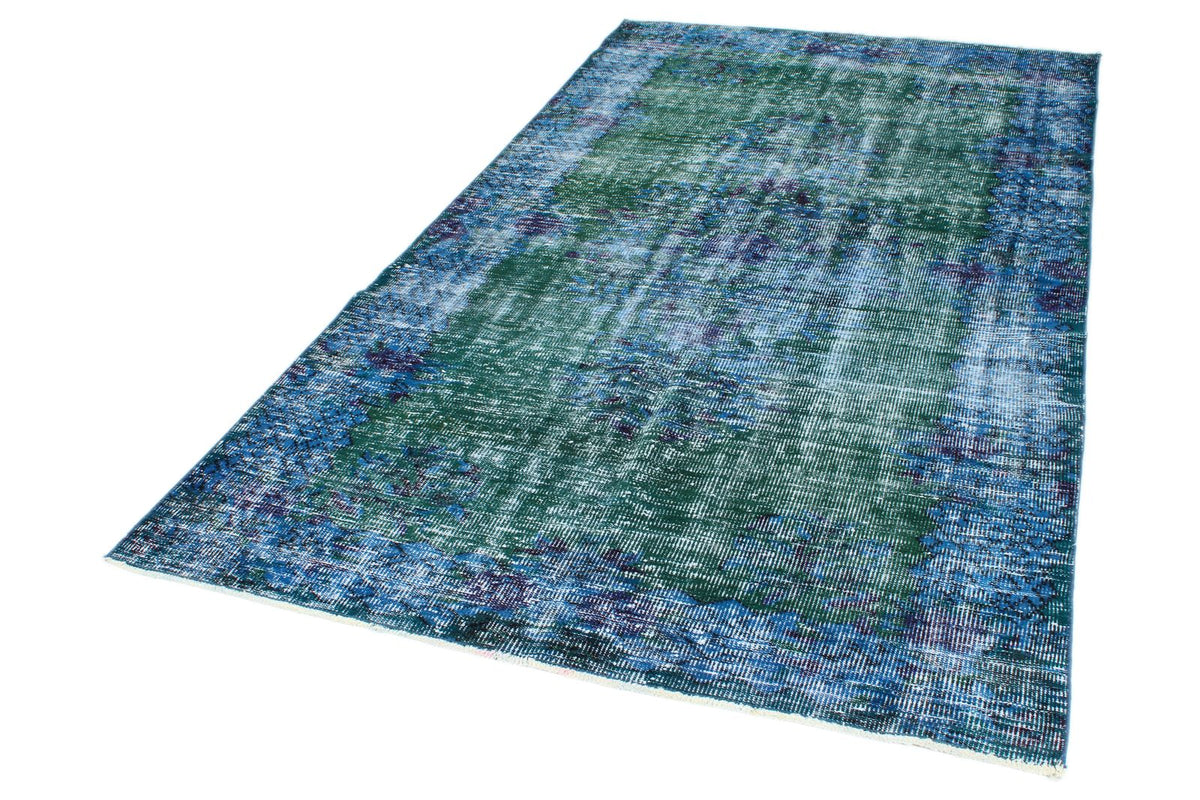 5x9 Blue and Green Modern Contemporary Rug