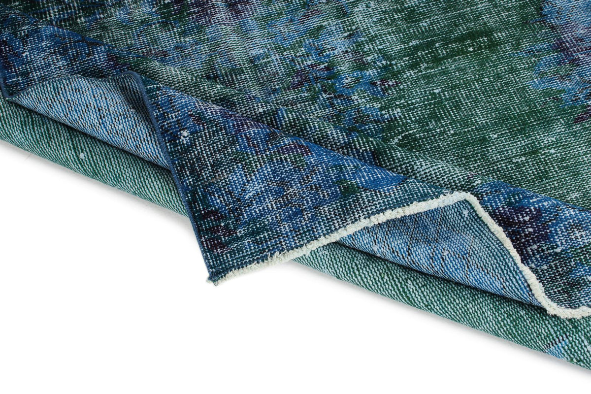 5x9 Blue and Green Modern Contemporary Rug