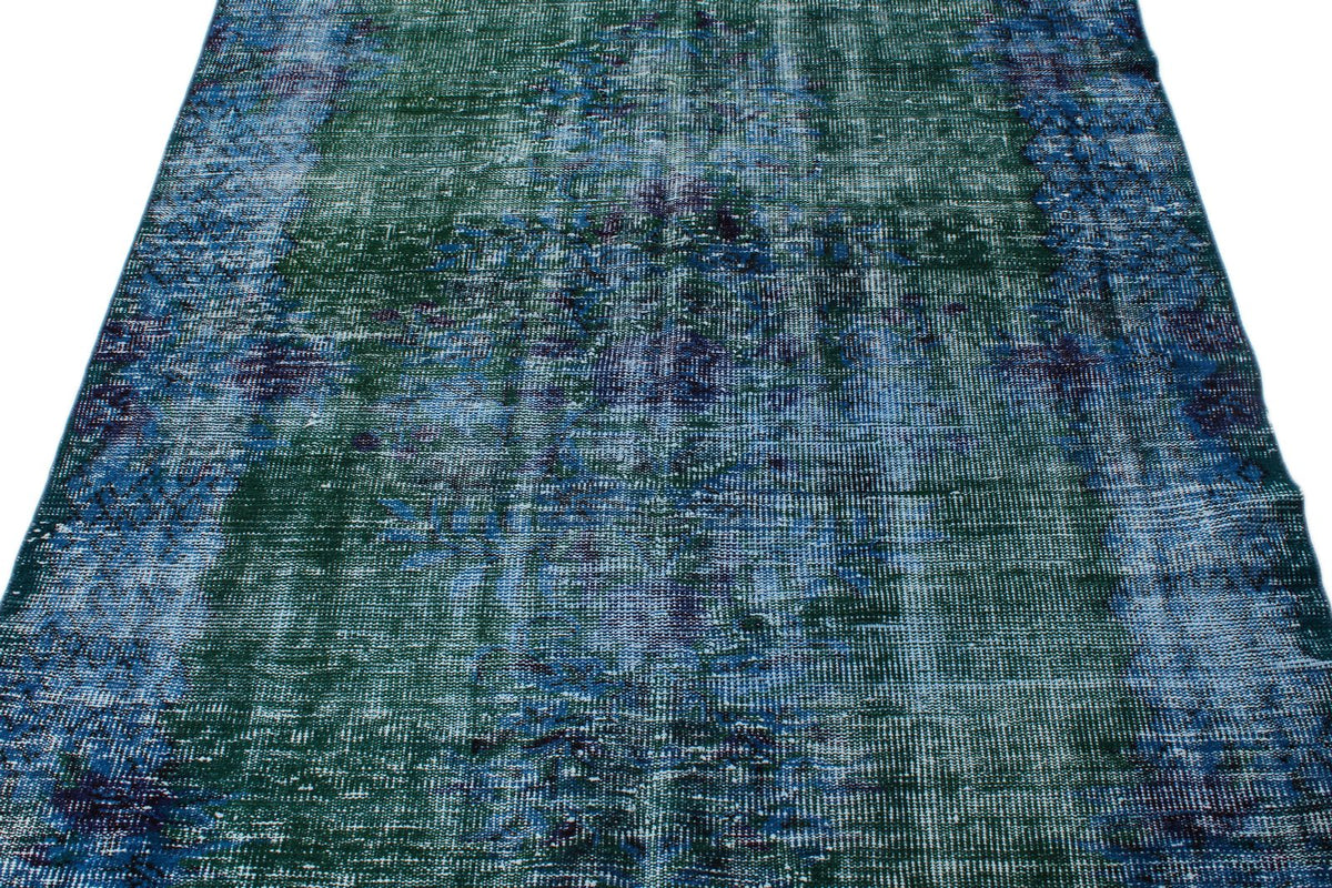5x9 Blue and Green Modern Contemporary Rug