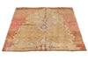 4x4 Brown and Multicolor Turkish Patchwork Rug