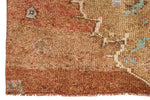 4x4 Brown and Multicolor Turkish Patchwork Rug