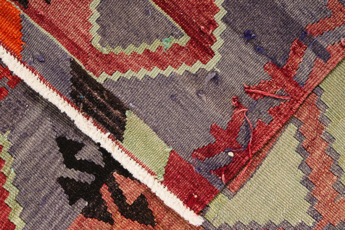4x14 Multicolor Turkish Tribal Rug