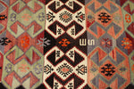 4x14 Multicolor Turkish Tribal Rug