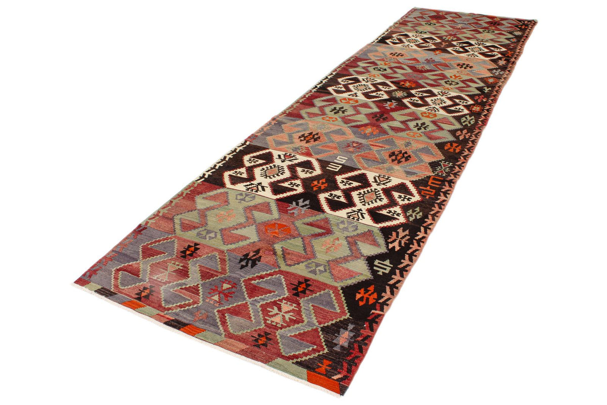 4x14 Multicolor Turkish Tribal Rug