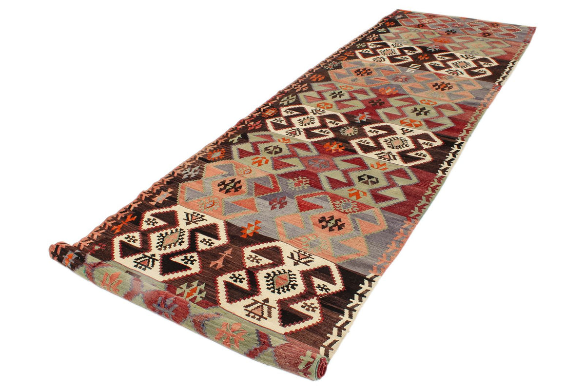 4x14 Multicolor Turkish Tribal Rug