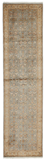 3x10 Gray and Ivory Turkish Traditional Runner