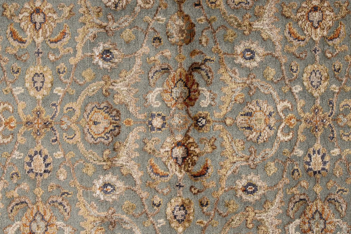 3x10 Gray and Ivory Turkish Traditional Runner