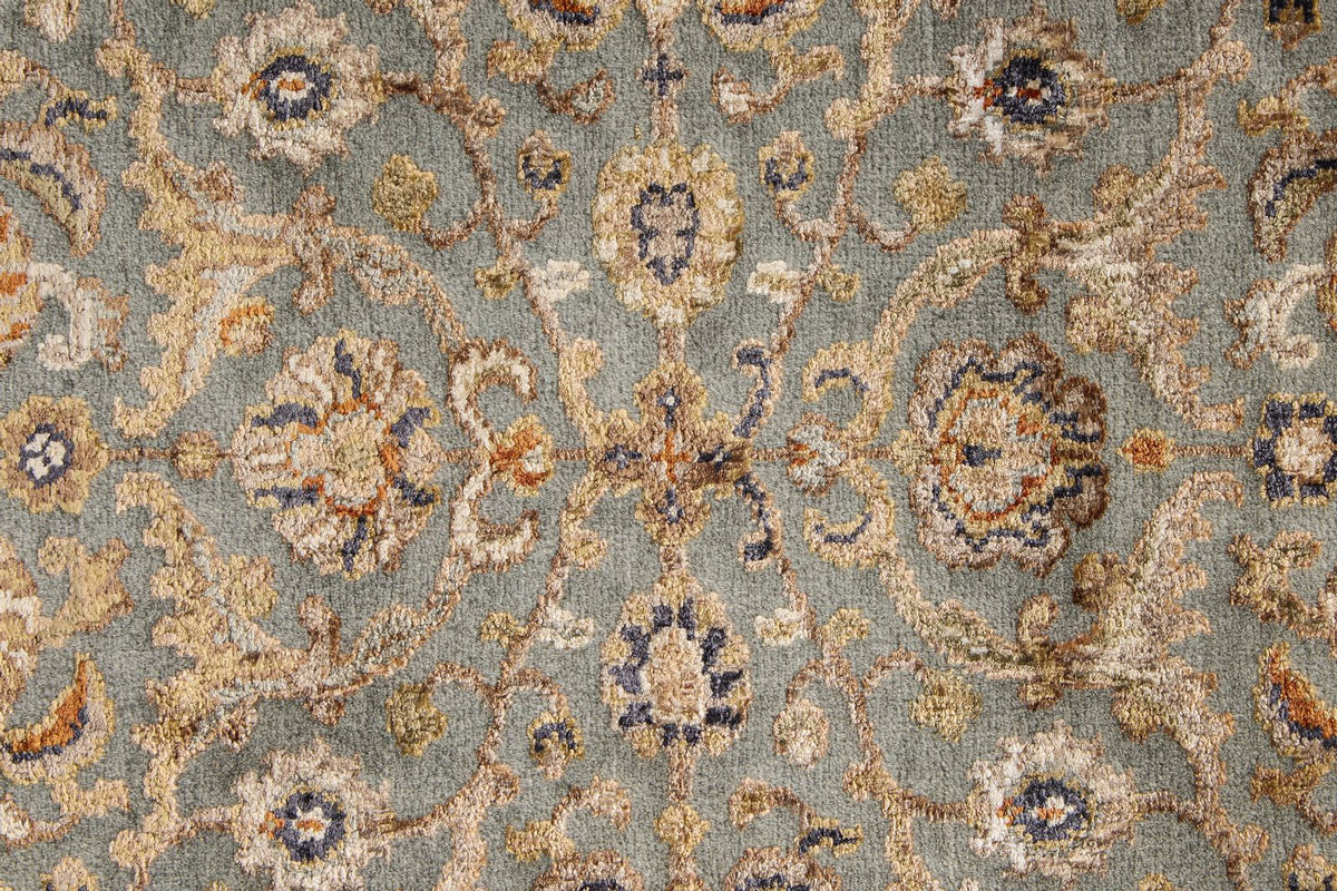 3x10 Gray and Ivory Turkish Traditional Runner