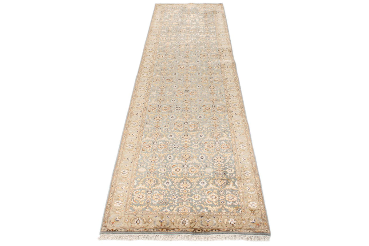 3x10 Gray and Ivory Turkish Traditional Runner