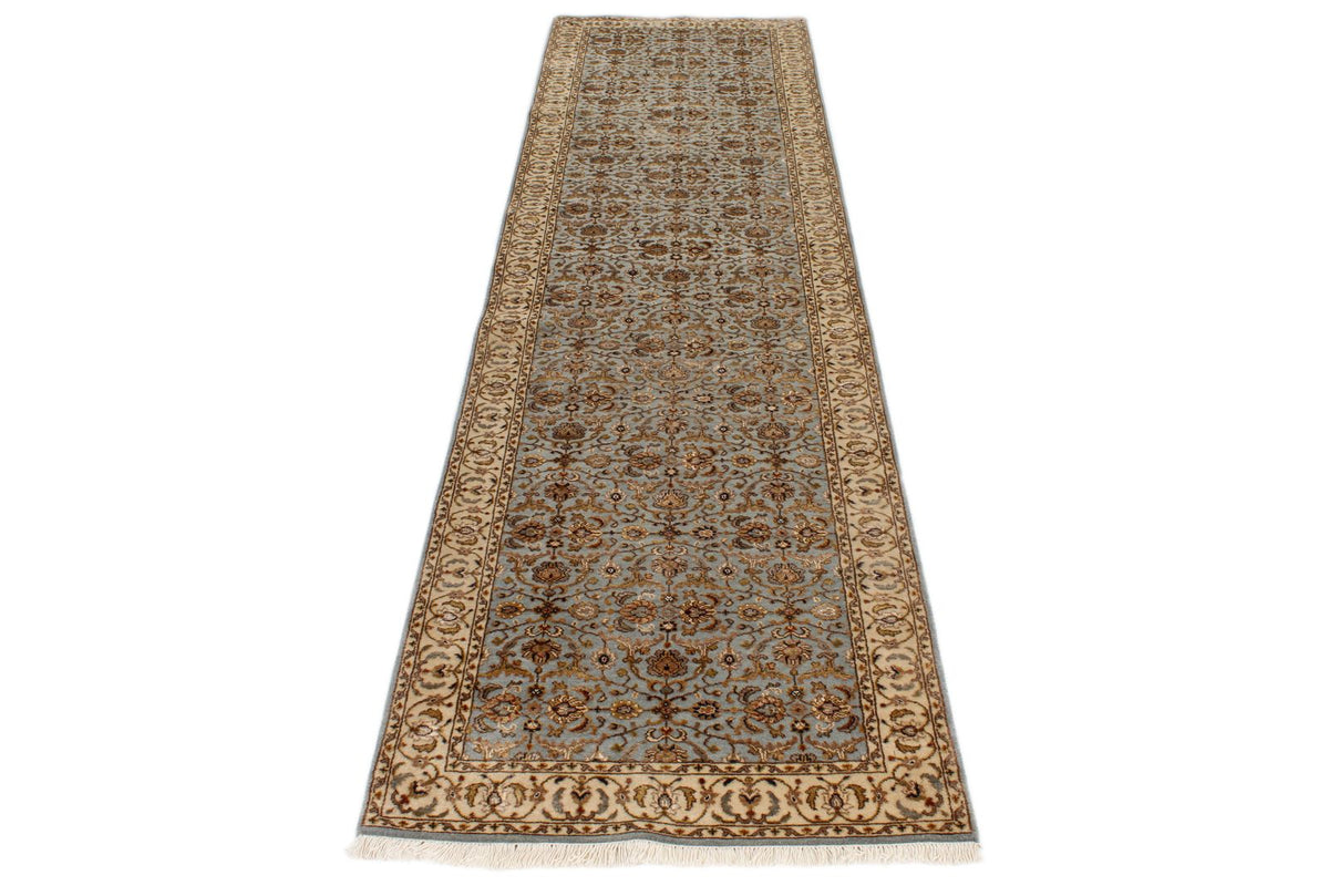 3x10 Gray and Ivory Turkish Traditional Runner