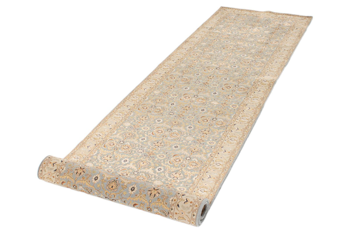 3x10 Gray and Ivory Turkish Traditional Runner