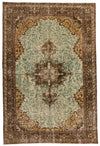 6x8 Brown and Beige Modern Contemporary Rug