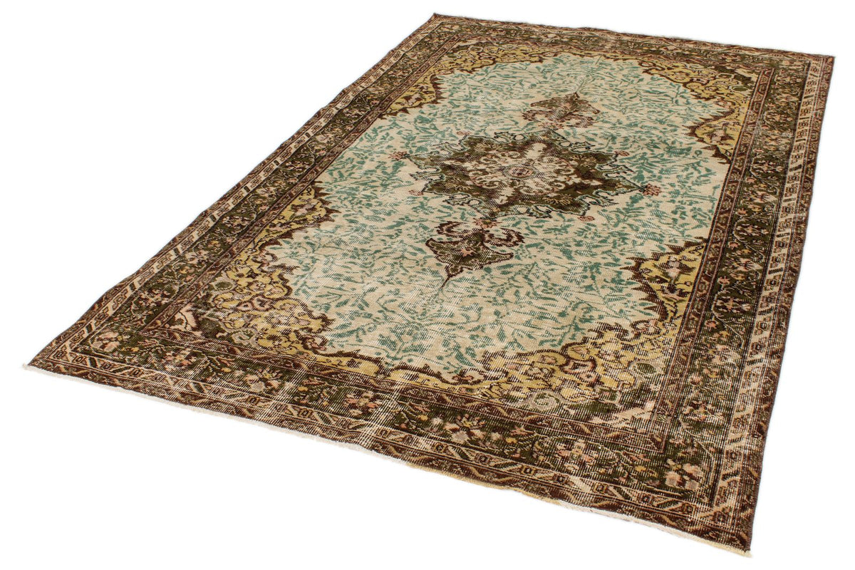 6x8 Brown and Beige Modern Contemporary Rug