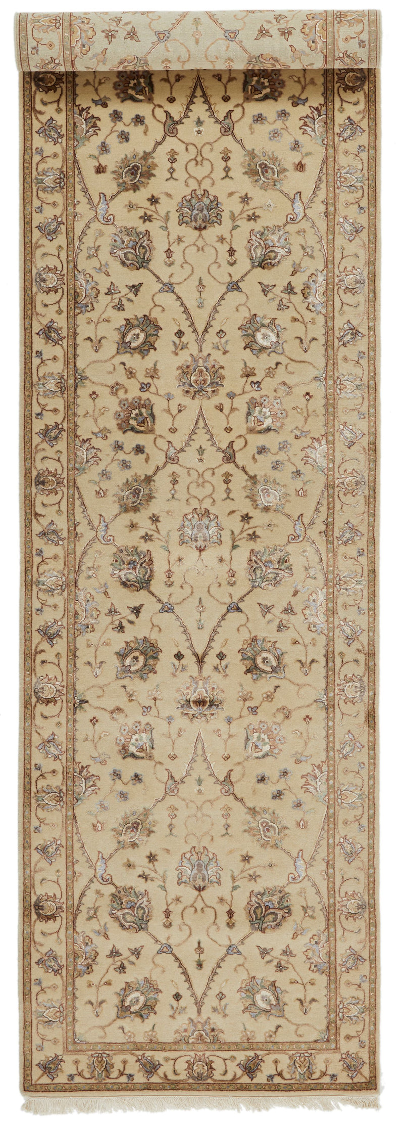 3x10 Ivory and Ivory Turkish Traditional Runner