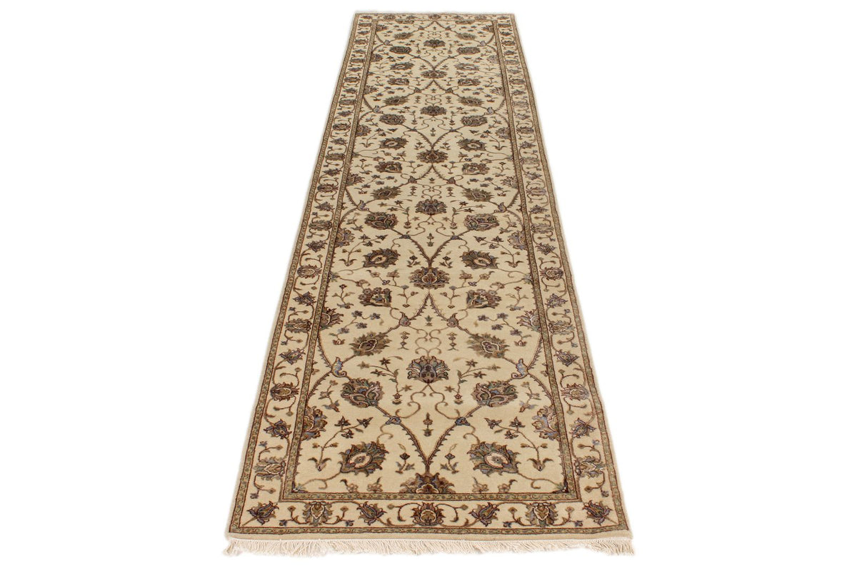 3x10 Ivory and Ivory Turkish Traditional Runner