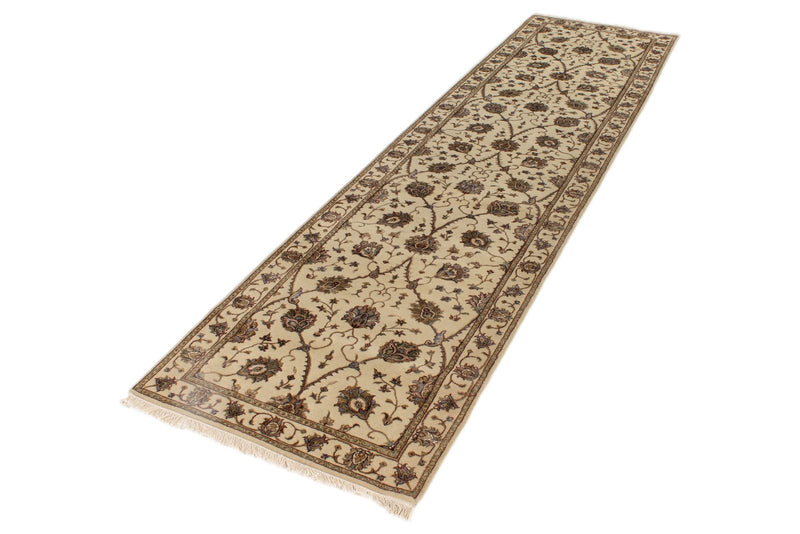 3x10 Ivory and Ivory Turkish Traditional Runner