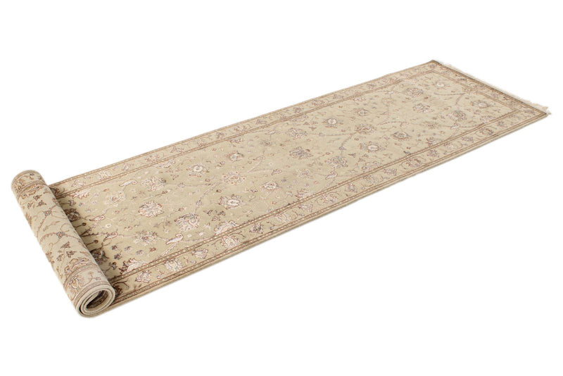 3x10 Ivory and Ivory Turkish Traditional Runner