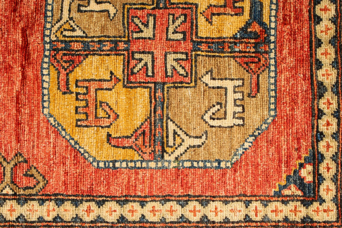 3x4 Red and Multicolor Anatolian Traditional Rug