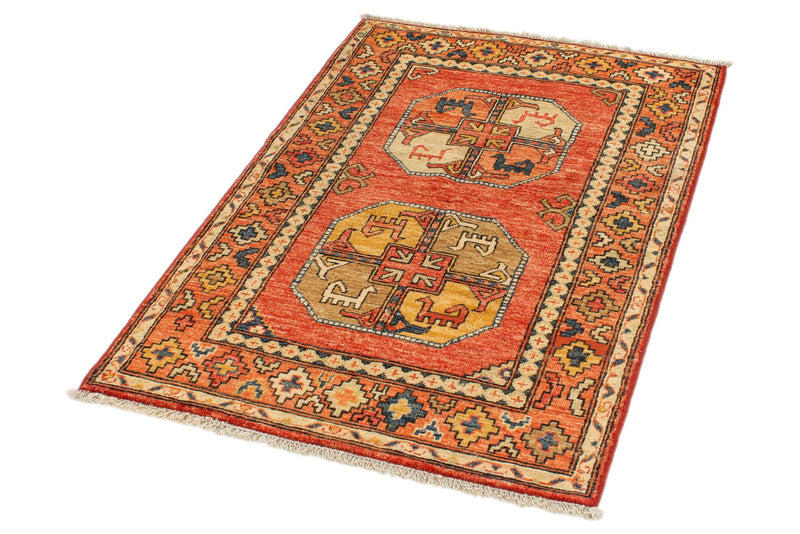 3x4 Red and Multicolor Anatolian Traditional Rug