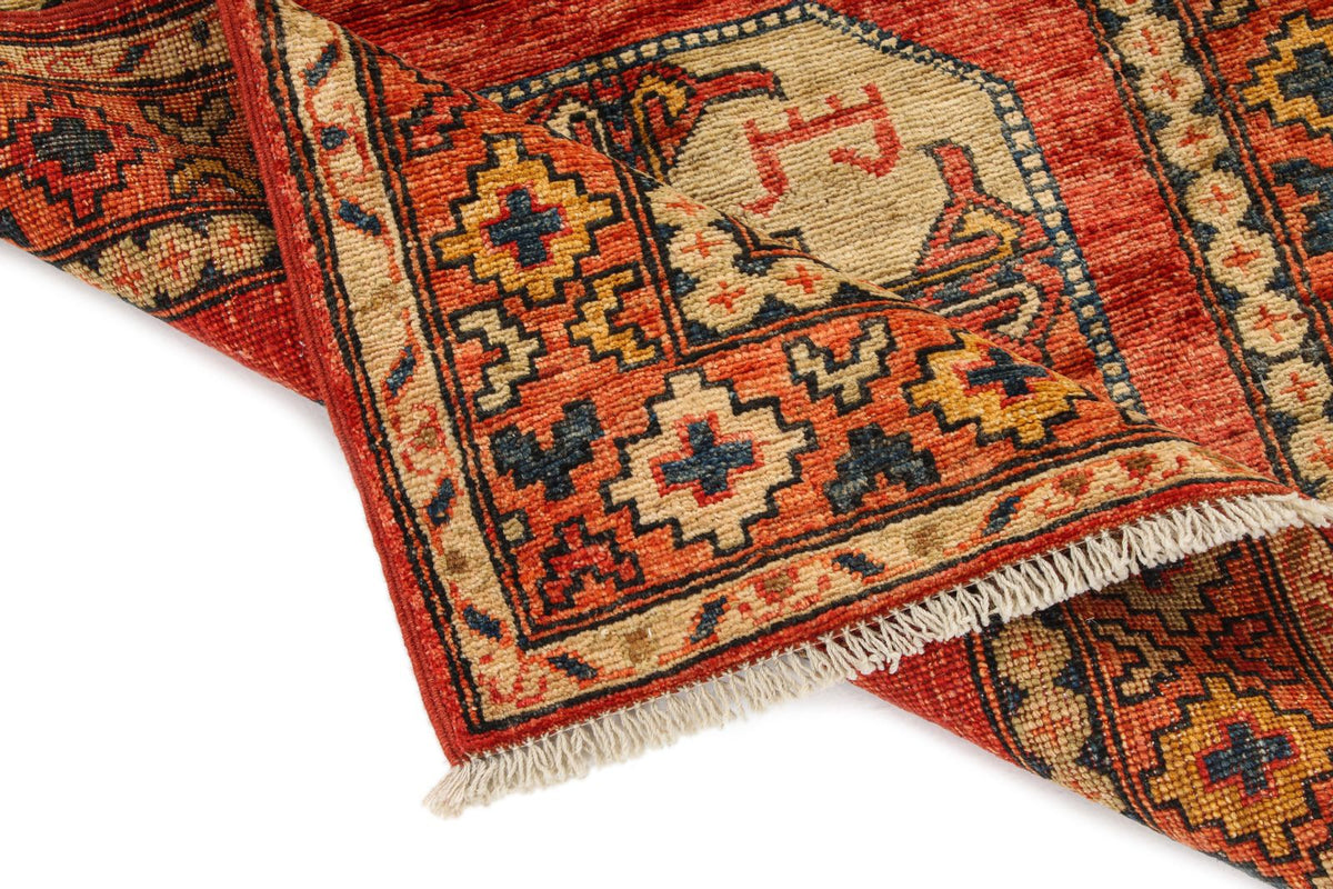 3x4 Red and Multicolor Anatolian Traditional Rug