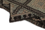 8x11 Black and Multicolor Turkish Tribal Rug