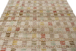 7x10 Ivory and Multicolor Turkish Tribal Rug