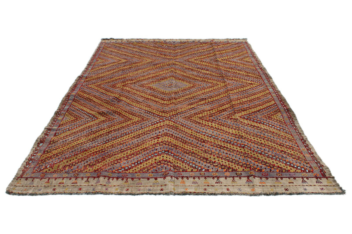 7x11 Multicolor Turkish Tribal Rug
