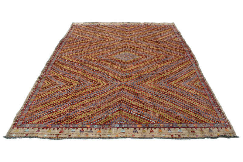 7x11 Multicolor Turkish Tribal Rug