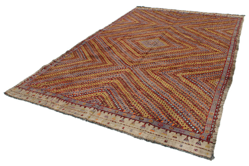 7x11 Multicolor Turkish Tribal Rug