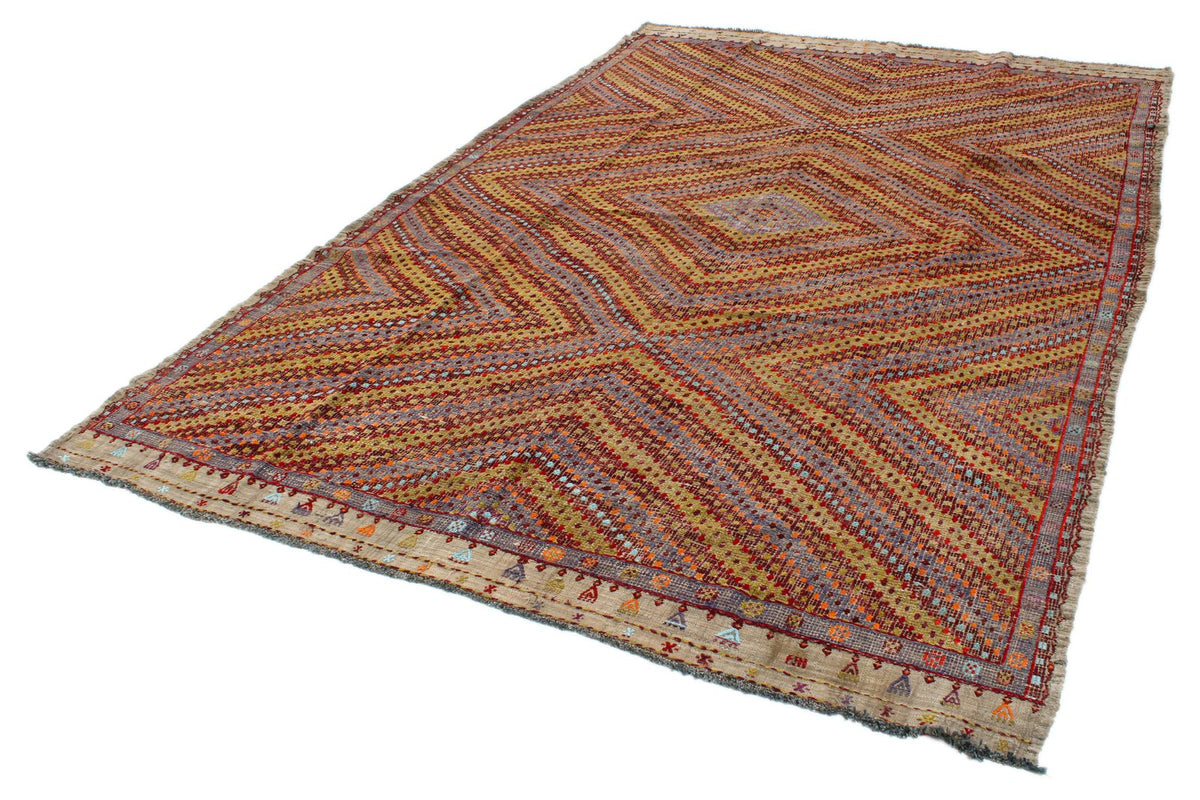 7x11 Multicolor Turkish Tribal Rug