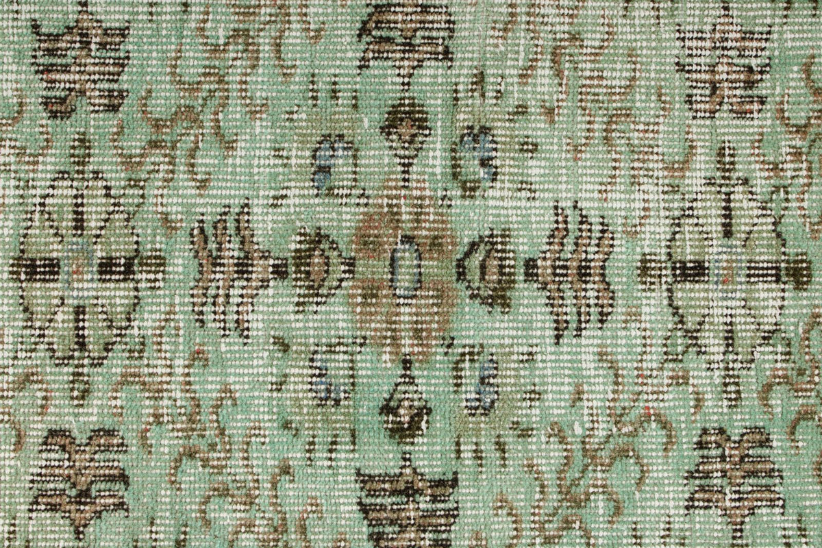 5x9 Green and Olıve Green Overdyed Rug