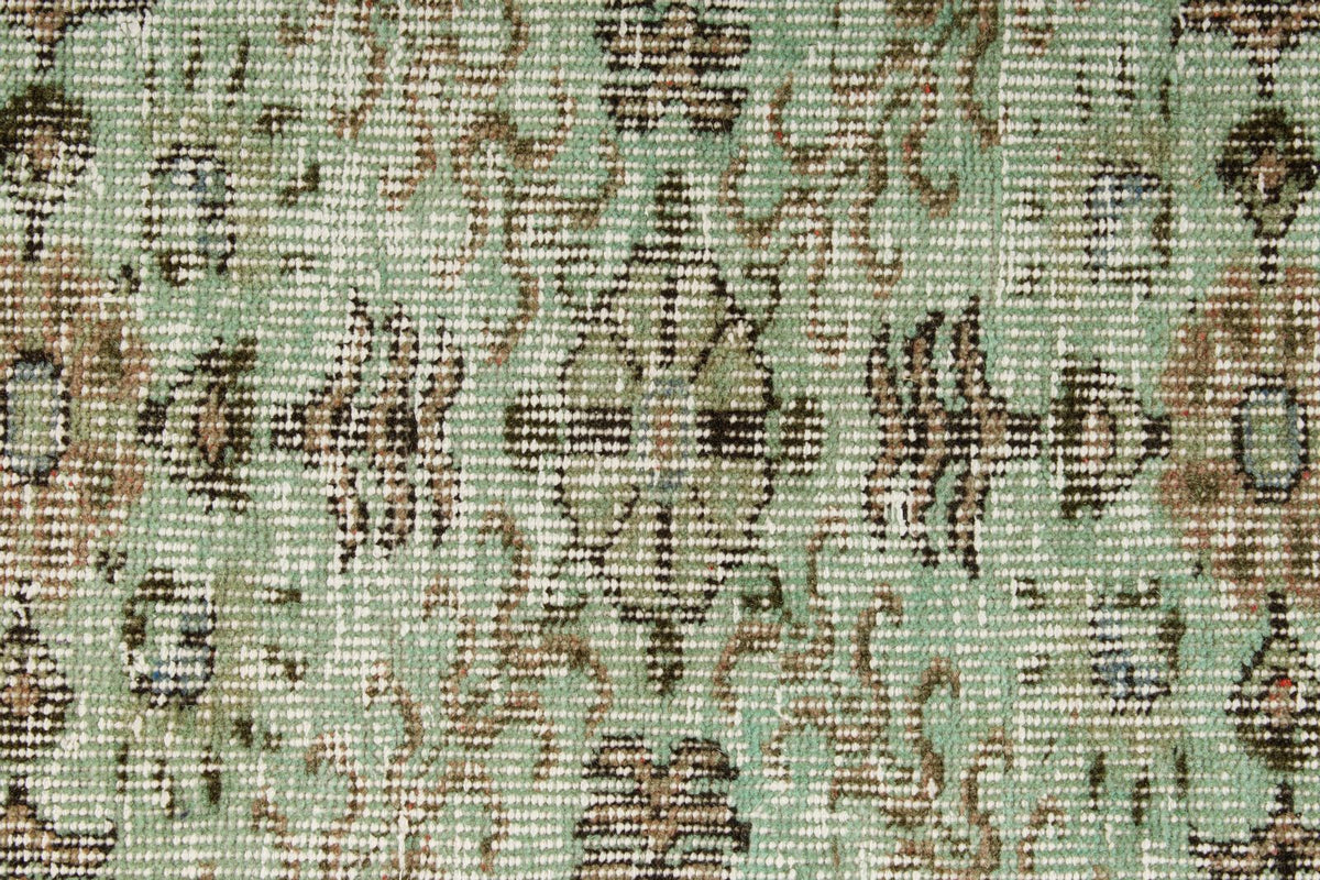 5x9 Green and Olıve Green Overdyed Rug