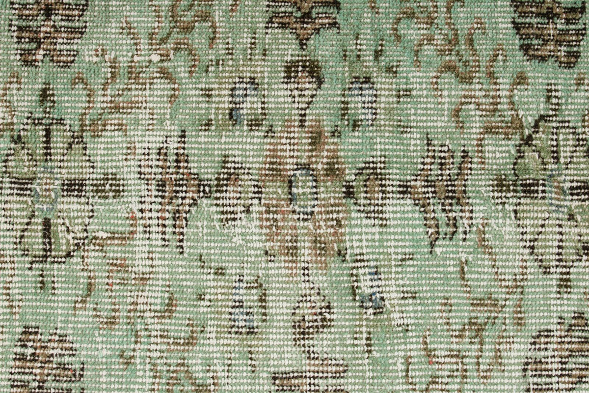 5x9 Green and Olıve Green Overdyed Rug