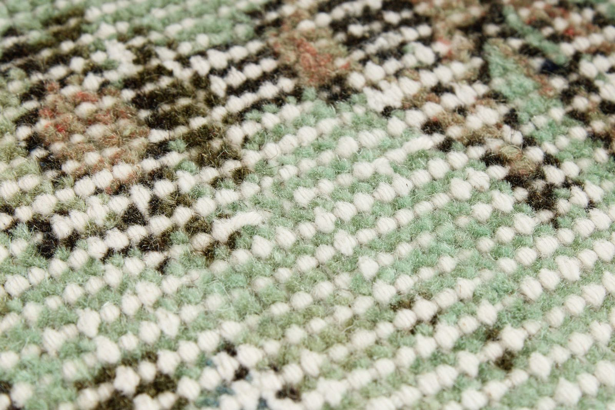 5x9 Green and Olıve Green Overdyed Rug