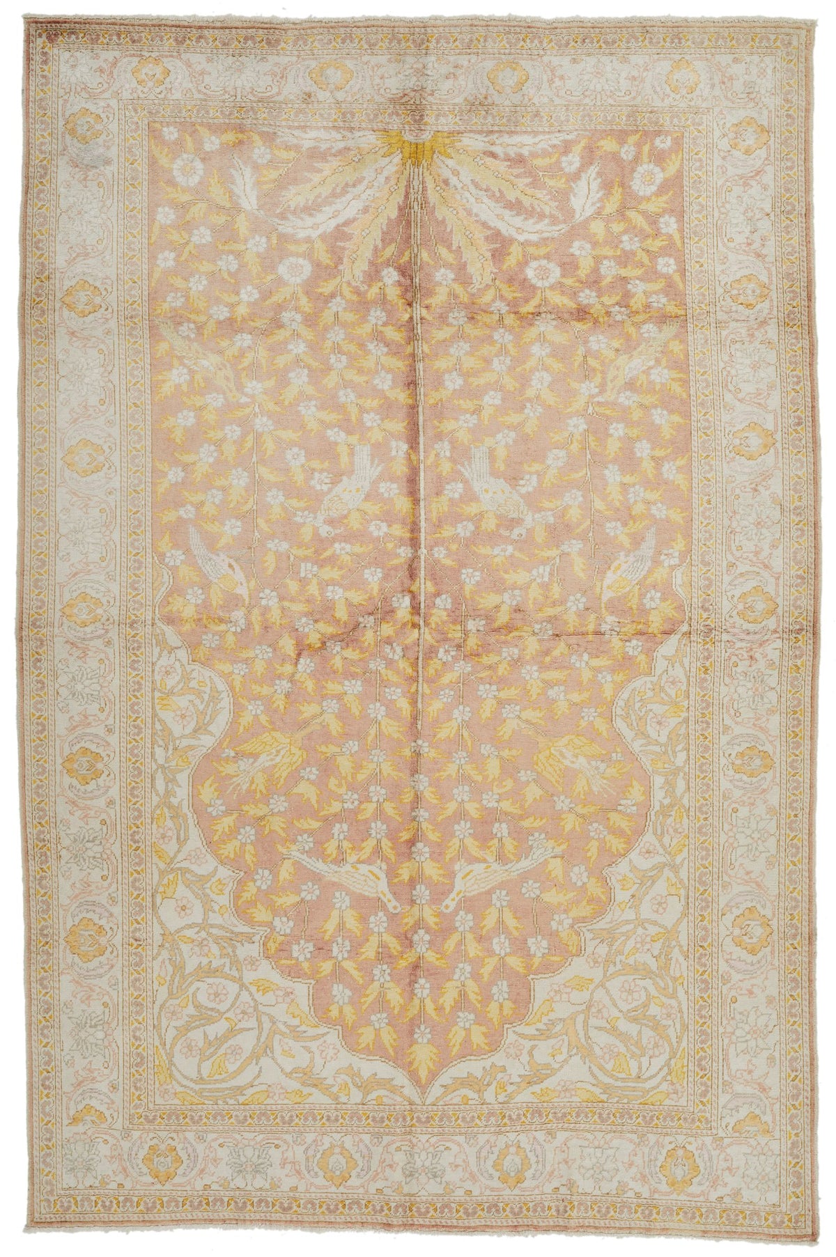 5x7 Rust and Multicolor Turkish Traditional Rug