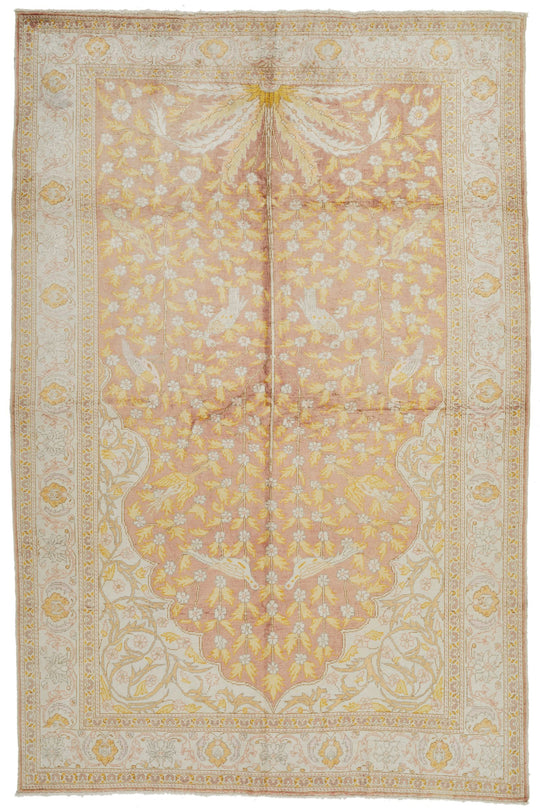 5x7 Rust and Multicolor Turkish Traditional Rug