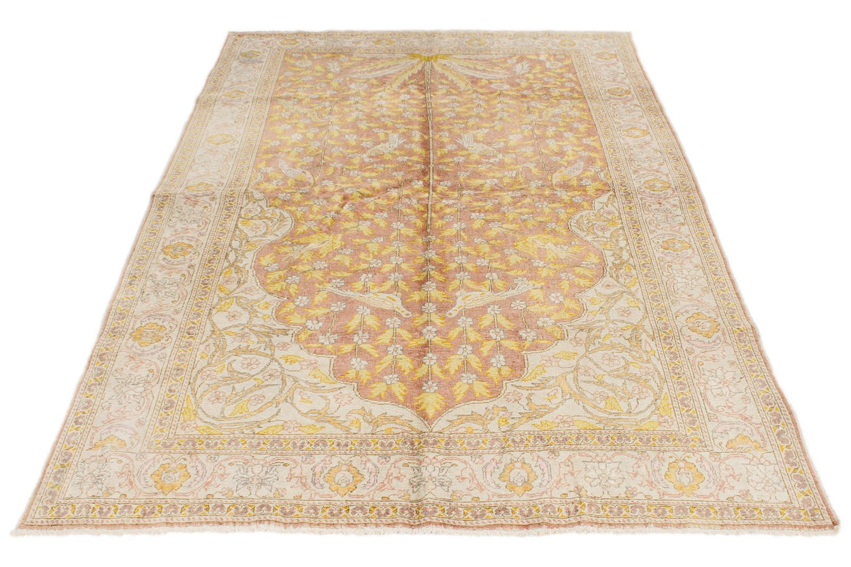 5x7 Rust and Multicolor Turkish Traditional Rug