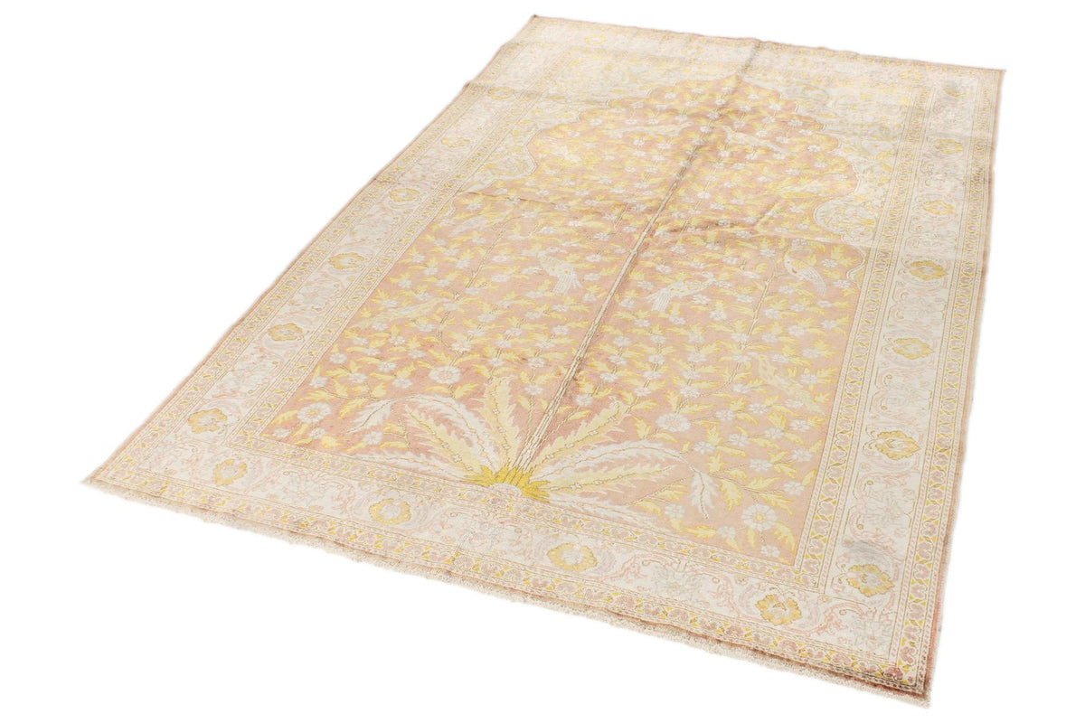 5x7 Rust and Multicolor Turkish Traditional Rug