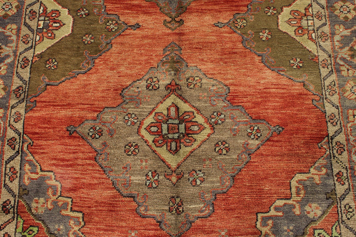 5x9 Red and Brown Anatolian Turkish Tribal Rug
