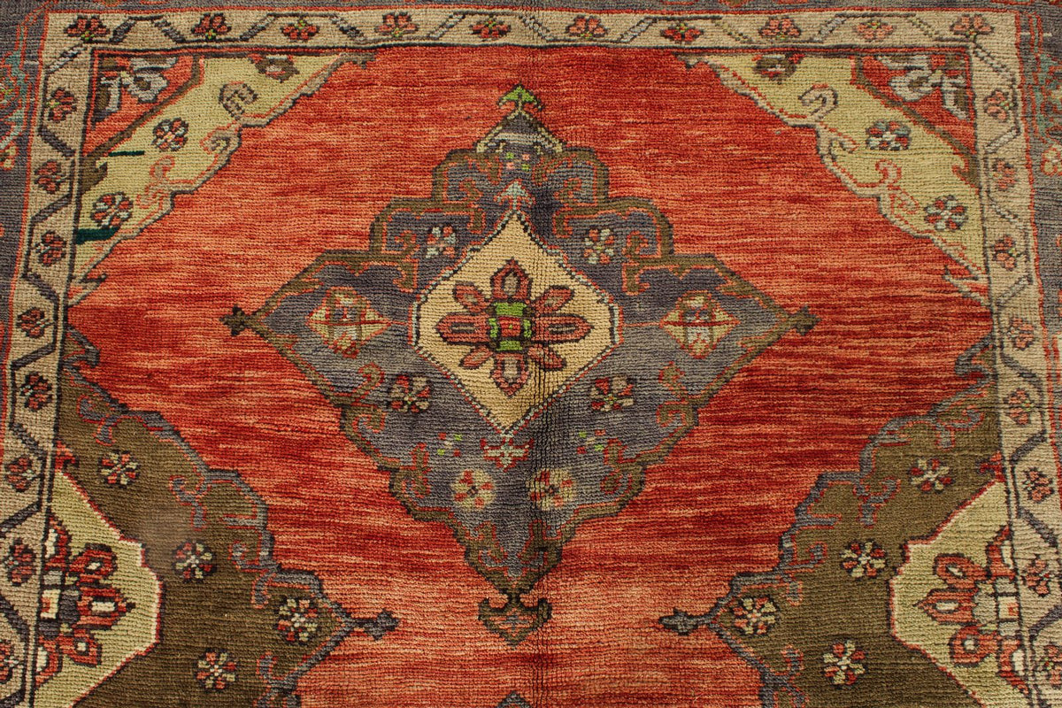 5x9 Red and Brown Anatolian Turkish Tribal Rug
