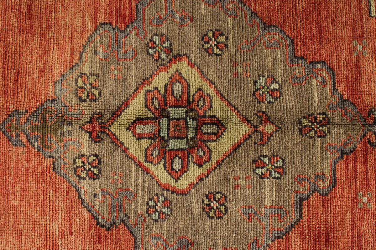 5x9 Red and Brown Anatolian Turkish Tribal Rug