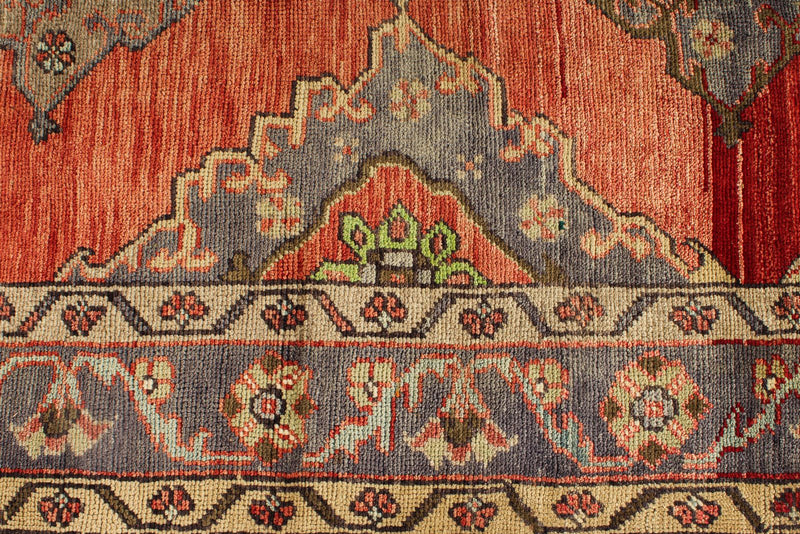 5x9 Red and Brown Anatolian Turkish Tribal Rug