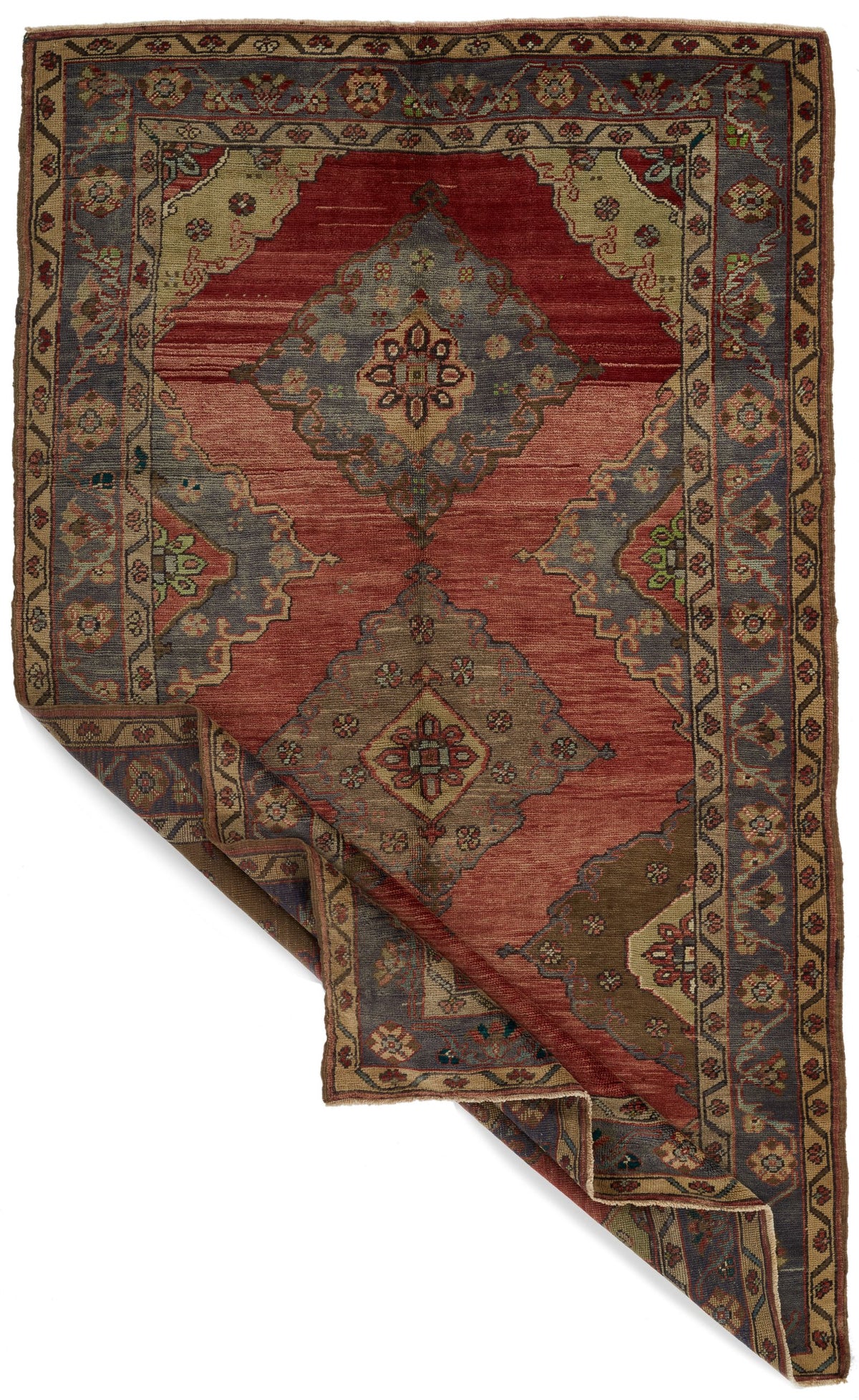 5x9 Red and Brown Anatolian Turkish Tribal Rug