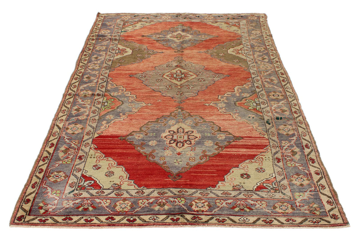 5x9 Red and Brown Anatolian Turkish Tribal Rug