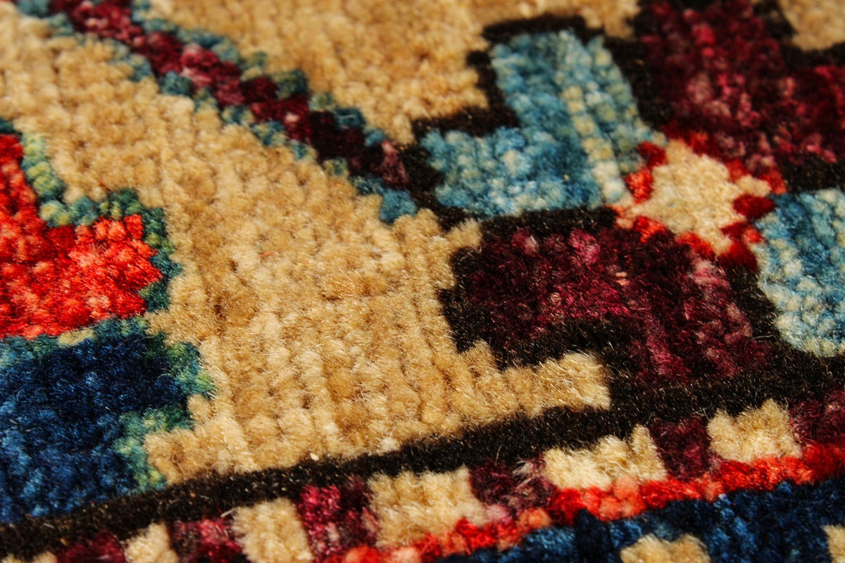 9x12 Beige and Navy Anatolian Traditional Rug