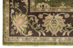 9x13 Green and Brown Turkish Oushak Rug
