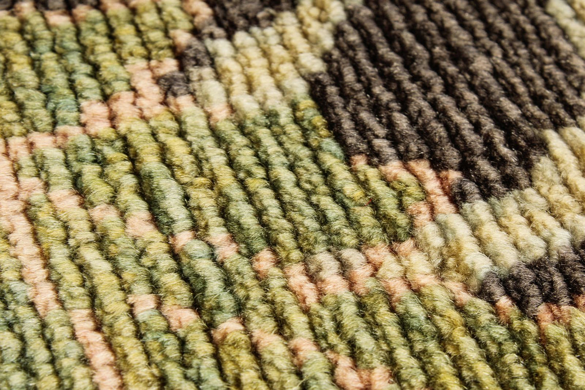 9x13 Green and Brown Turkish Oushak Rug