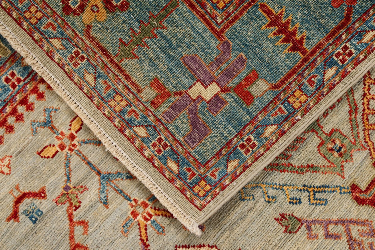 6x10 Green and Blue Anatolian Traditional Rug